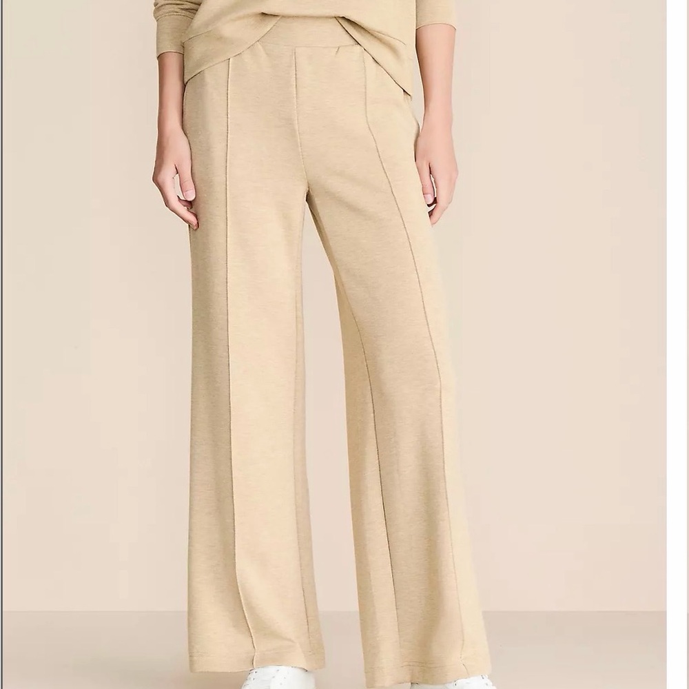 Loft, Lou & Grey scuba soft tan pants, Small, NWT - Picture 2 of 3